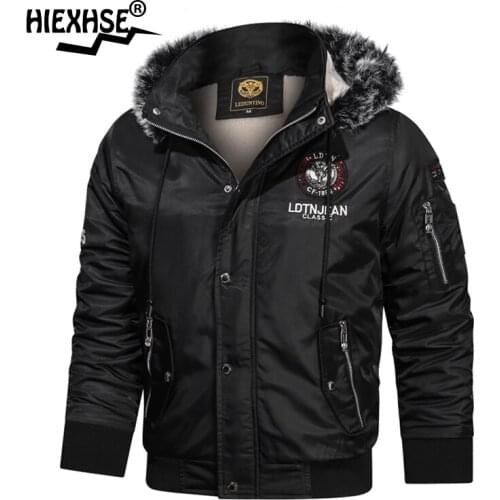 2021 Winter Mens Bomber Jackets Casual Male Outwear Fleece Thick Warm Windbreaker Jacket Mens Military Baseball Coats Clothing