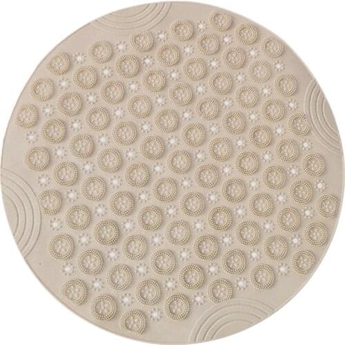 Non-Slip Bath Mat Environmental Protection PVC Round Household Shower Hydrophobic Suction Cup Carpet Bathroom Floor Foot Mat 55c