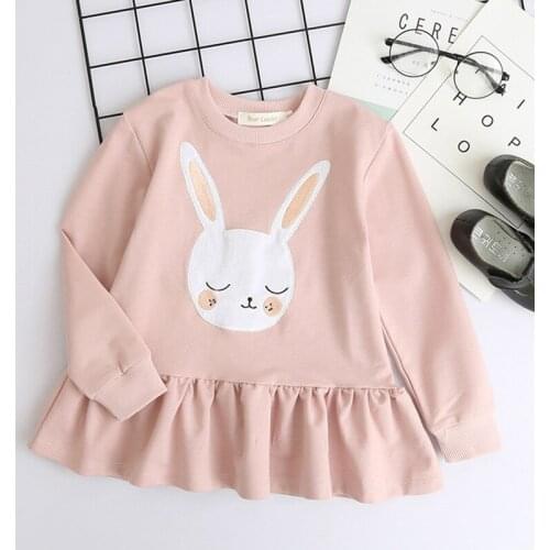 New Arrival Baby Girls Dresses Easter Girls Bunny Soft Cotton Short Dress Fashion Kids Rabbit Sweater Dress