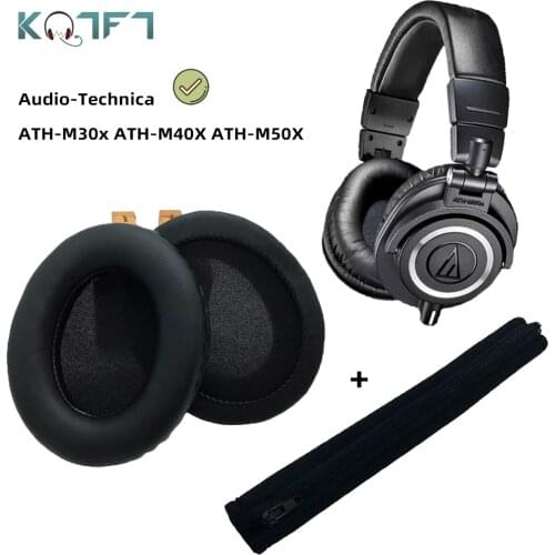 KQTFT Replacement Headband EarPads for Audio Technica ATH M50X M50 M40X M40 M30X M20X Bumper Earmuff Cover Cushion Cups
