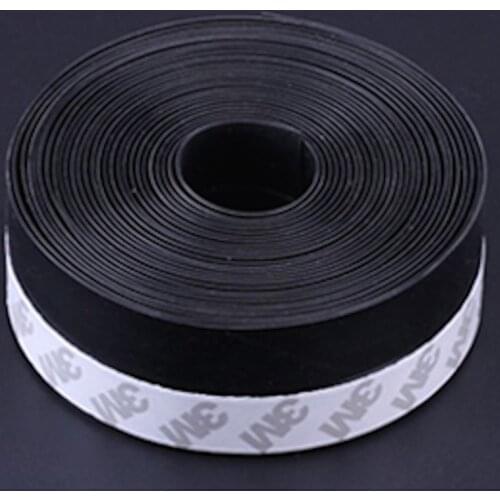 Self-adhesive Weatherstrip Silicone Rubber Door Seal Strip Window Sealing Strip Draft Stopper 25mm / 35mm / 45mm x 5m Black