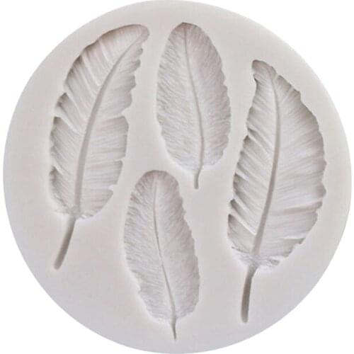 DIY Handmade Silicone Fondant Mold Exquisite Feather Chocolate Sugar Craft Paste Mold DIY Candle Resin Crafts Durable