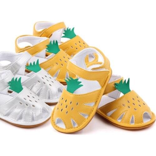 Cute Baby Girl Sandals Pu Leather Newborn Toddler Girls Sandals Soft Sole Non-Slip Infant Baby Girl Summer Shoes