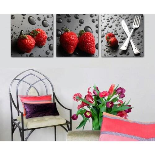 Modern Living Room Wall Picture Painting Fashion Wall Decoration Kitchen Decoration Fruit Strawberry Picture Poster Canvas Q199