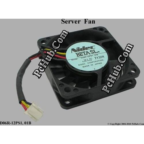 Nidec D06R-12PS1 01B Server Cooling Fan DC 12V 0.20A 60x60x15mm 3-wire