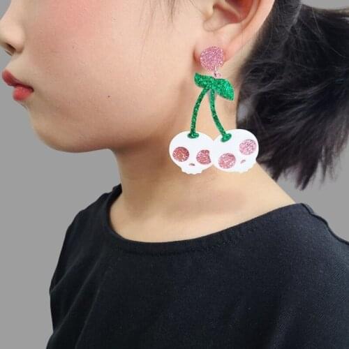 N58F Halloween Dangle Earrings Pumpkin Ghost Skull Ear Pendant Halloween Gifts For Adult Kids Halloween Party Jewelry Present