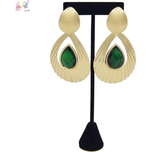 Yulaili 2019 New Gold Color Metal Earrings For Women Round Geometric Earring Accessories Female Vintage Circle Earring Wholesale