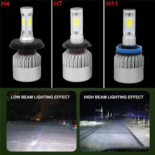New 1Pcs H4 H7 H11 36W 16000LM LED Low Consumption High Power Ultra Long Life Durable Headlight Car Auto Hi/Lo Beam Bulbs 6000K