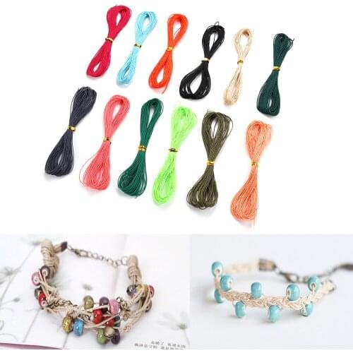 10m/PC 38Colors 1mm Sinterable Beading Waxed String Cord Bracelet Rope For DIY Necklace Bracelets Jewelry Makings Supplies