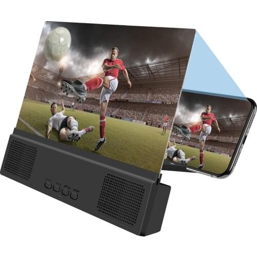 12inch Screen Magnifier with BT Speaker Portable HD Phone Screen Amplifier Enlarger for Smartphones up to 6inch