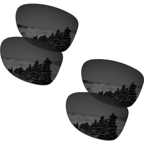 SmartVLT 2 Pairs Polarized Sunglasses Replacement Lenses for Oakley Dispatch 2 Stealth Black and Stealth Black