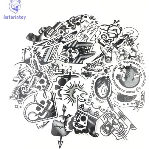 28pcs/lot OG old school tattoo style sticker Notebook refrigerator skateboard trolley case decals backpack Tables waterproof PV