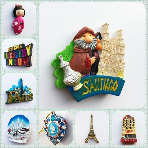 World scenery 3D Fridge Magnets Tourism Souvenir Refrigerator Magnetic Sticker Collection Handicraft Gift