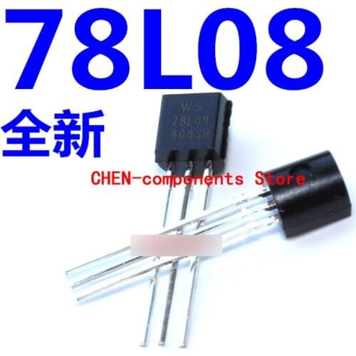 50pcs 78L08S MD Triode TO-92 Three-terminal regulator tube