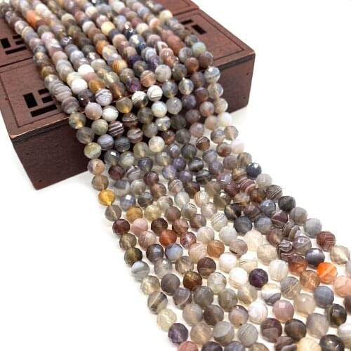 Natural Stone Beads Persian Gulf Agate Faceted Beads DIY Jewelry Necklace Bracelet Jewelry Making Jewelry Accessories Wholesale