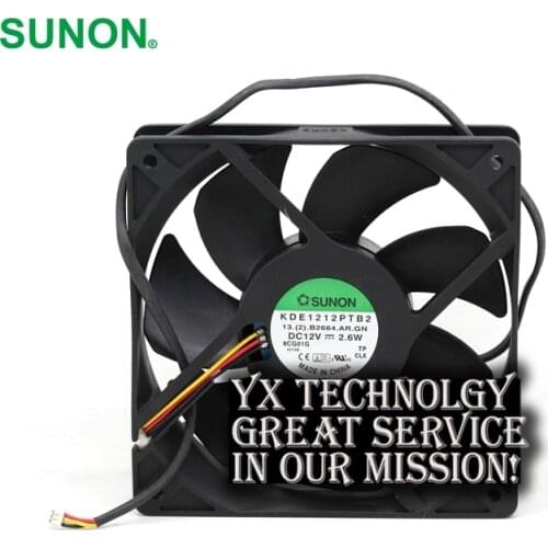 For SUNON New KDE1212PTB2 12025 120mm 12V 2.6W three line stall warning cooling fan 120*120*25mm