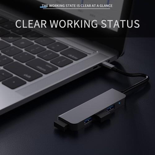FLOVEME Four-in-one Type-C Docking Hub for Samsung S8 S9 S10 Huawei Mate10 Pro P20 P30 TYPE-C Channel Computers Expansion Dock