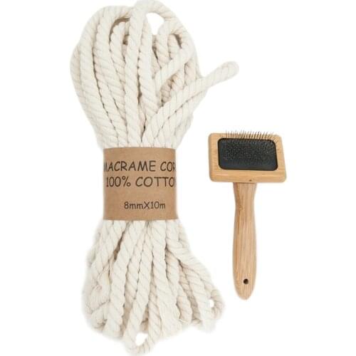 8mm Cotton Rope Craft Decorative Twisted Cord Rope For Handmade Decoration DIY Lanyard Ficelles Couleurs Thread Cord