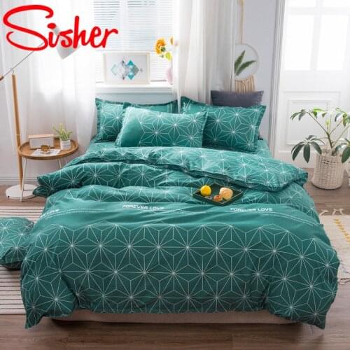 Geometry Printed Duvet Cover Set Nordic Plaid Stripe Bedding Set Bed Linen Single Double Queen King Size Bedclothes Quilt Covers