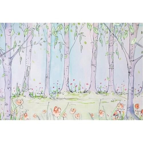 Beautiful Forest Flowers Scenery Printing Backdrop Party Room Decor Photo Booth Studio Prop