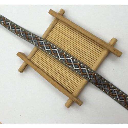 National style embroidery lace 1/2'' wide12mm 20yards Woven Jacquard Ribbon