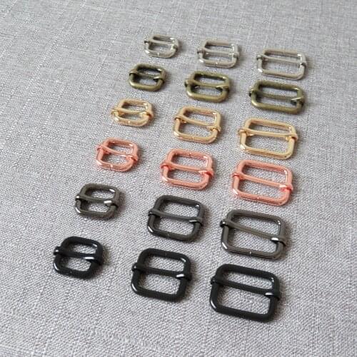 1Pcs 15mm 20mm 25mm 32mm 38mm Metal Adjuster Slider Clasp Bag Handbag Cat Dog Collar Sewing Accessories Purse Straps Belt Buckle