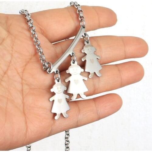Silver Color Fashion Stainless Steel Jewelry Necklace Pendant For Woman NRYZAEBA