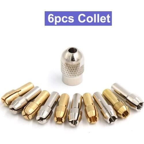 URANN 6pcs 0.5~3.2mm Electric Drill Bit Collet Micro Twist Drill Chuck Set 4.2 mm Shank For Dremel Rotary Tool