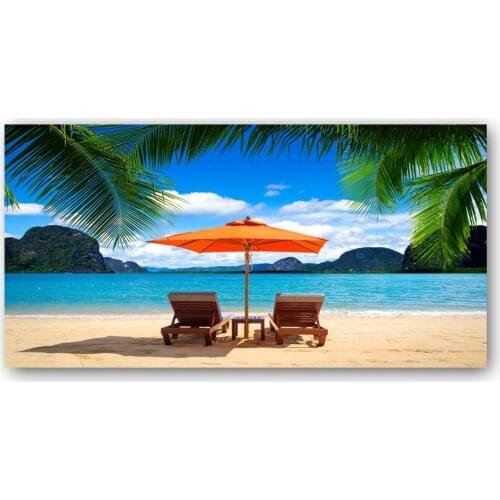 Wall Art Beach Sea Landscape Picture Canvas Wall Art Print Paintings Modern Artwork Living Room Wall Decor Drop shipping