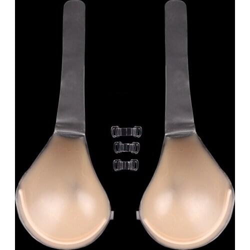 Lady Invisible Silicone Bra Plus Size E F G H Strapless Women Backless Lingerie Adhesive bras Gel push up BH Underwear