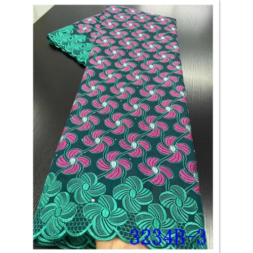 NIAI Swiss Voile Lace In Switzerland 2020 High Quality African Lace Fabric Embroiderey Nigerian Lace Fabrics For Dress XY3234B-3