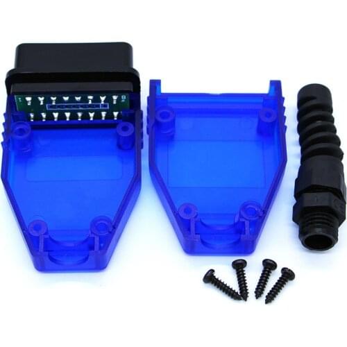 New OBDII 16 Pin Adaptor OBD2 Connector OBD II Plug Connectors Male OBD 16PIN Pop 1 Set