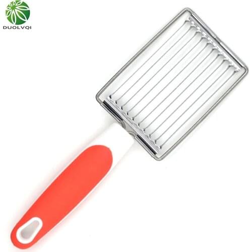 Duolvqi Tomato Vegetable Slicer Lunch Meat Slicer Stainless Steel Ham Fruits Cutter Kitchen Accessories Practical Non-slip