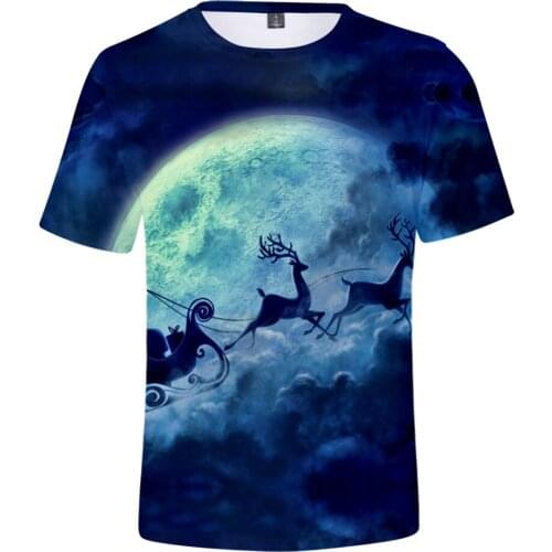 Casual Christmas Popular Fashion New t shirt Men Women Summer Short Sleeves 3D T shirt Tops Suitable Christmas girls boys Tees