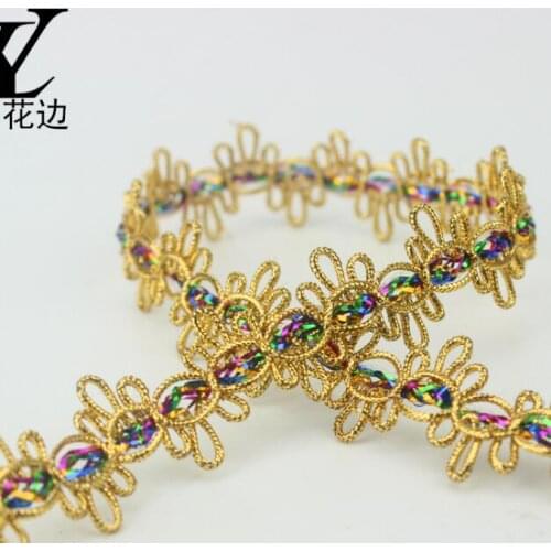 100Yards Colorful Dragonfly Gold Silver Braided Ribbons For Costume Pillow Bed Decoration High Quality DIY Curtain Accessories