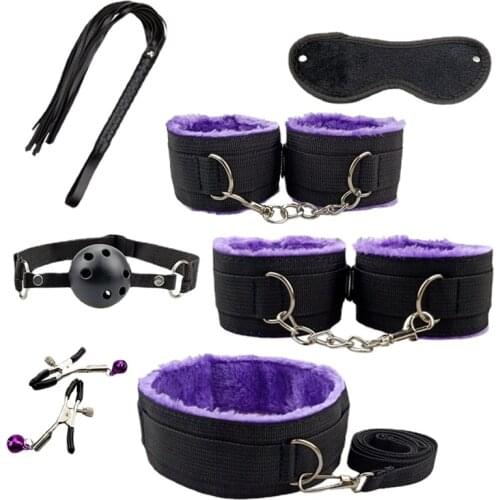 Adult Sex Products SM Sex Toy Set Exotic Accessories Sex Toys Handcuffs Whip Bdsm Bondage Kits Adult Games Sex Toys for Couples