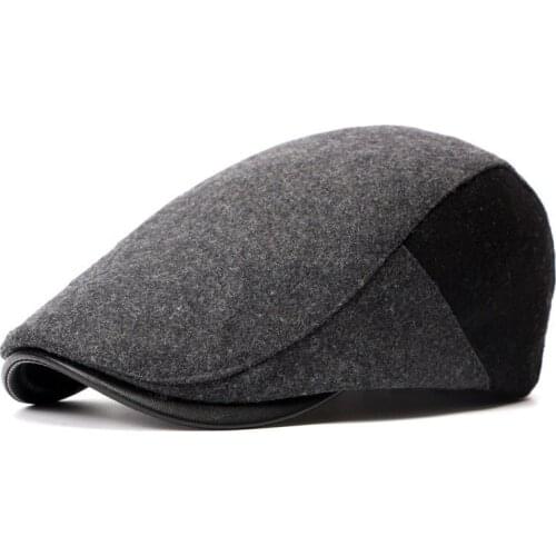 Duck Tongue Hat Neutral Solid Color Retro Casual Hat Neutral Wool Winter Hat Retro Casual Comfort Warm Temperament Berets