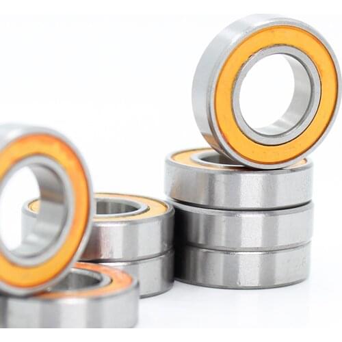6800RS Bearing ABEC-3 (10PCS) 10*19*5 mm Thin Section 6800-2RS Ball Bearings 61800 RS 6800 2RS With Orange Sealed L-1910DD