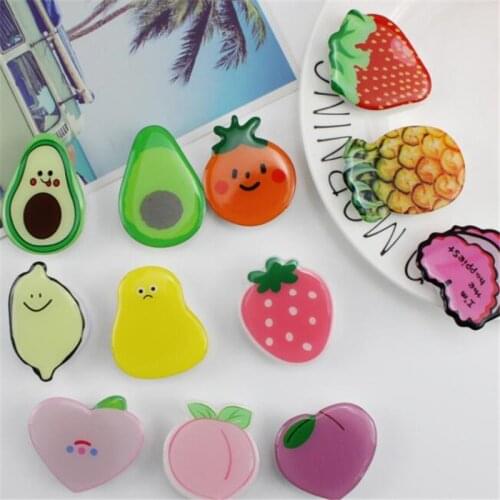 Cartoon Fruits Expanding Stand 3D Airbag Mount Phone Socket Fold Mobile Smartphones Pocket Desktop Stand Bracket Phone Holder