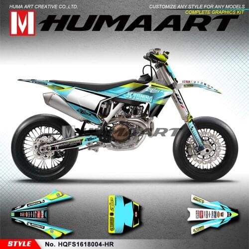 HUMAART Dirt Bike Graphics Vinyl Wrap Kit Deco for Husqvarna FS450 TE FE 150 250 300 350 450 501 TC FC TX FX 2016 2017 2018 2019
