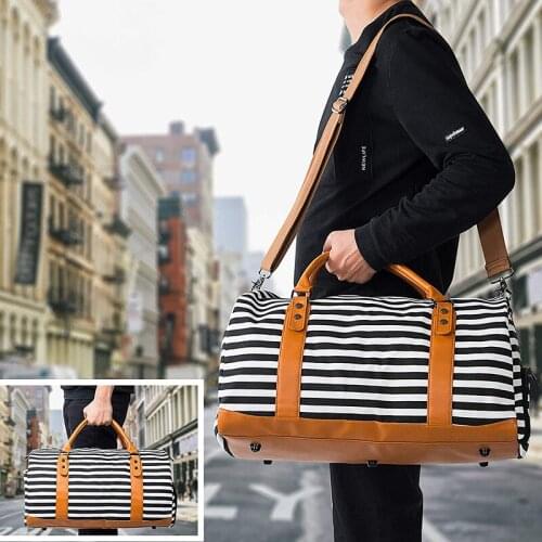 Large-Capacity Gym Bag With Shoe Pocket Single-Shoulder Portable Diagonal Bag Outdoor Distance Travel Bag Training Duffel X538G