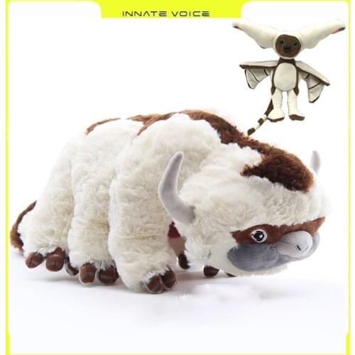ZK20 28/45CM Big Size Anime Kawaii Avatar The Last Airbender Appa Plush Stuffed Toys Soft Animal Dolls Kid Birthday Gift Toys