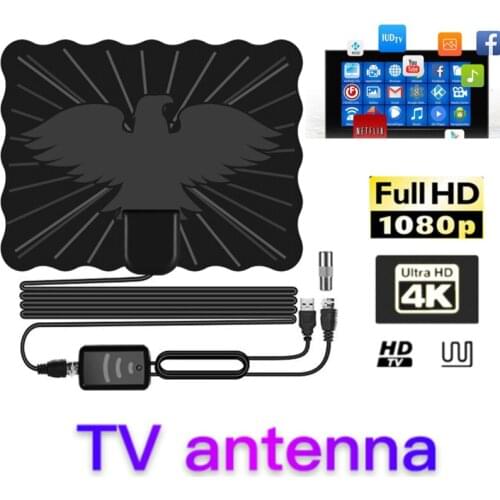 2021 new high-definition indoor digital antenna built-in DVB-T2 isdb-t amplifier booster 3000 miles square eagle signal receiver