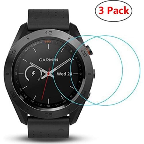 3 Pack Garmin Approach S60 Tempered Glass Screen Protector, Anti Scratch Bubble free