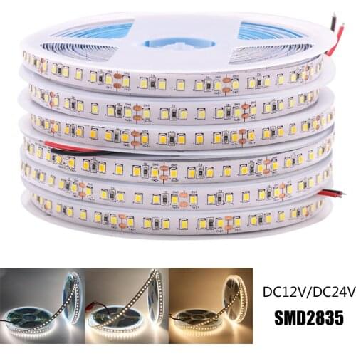 5m 10m 15m 20m 2835 LED Strip Light 12V 24V Flexible Led Tape Light 60/120/240 LEDs/M Waterproof Led Ribbon Diode Home Decor