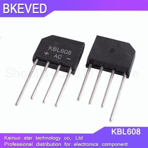 5PCS KBL608 KBL 608 bridge pile 6A 800V flat bridge rectifier new and original IC