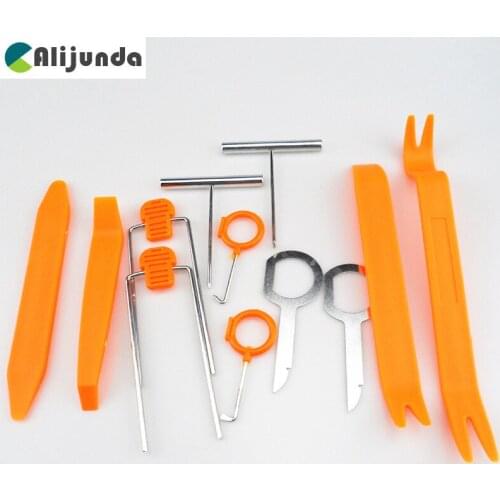 Alijunda Car styling 12pcs Car Radio Door Clip Panel Kit For Toyota Camry Corolla RAV4 Yaris Highlander/Land Cruiser/PRADO