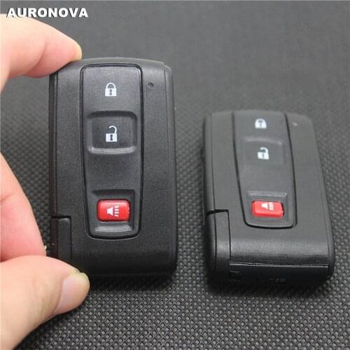 AURONOVA New Replace Smart Key Shell for Toyota Prius 2004-2009 Keyless Key 3 Buttons Remote Car Key Case With Uncut Blade
