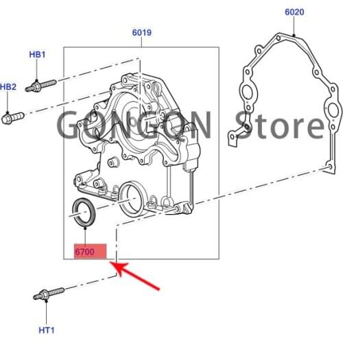 CAR crankshaft front oil seal 2005 -2021lan dro ve rdi sco ver y3d isc ove ry4 gasket assembly-crankshaft oil-front engine crank