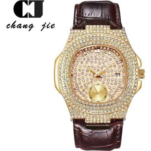 CJ Men's Watch With Leather Strap